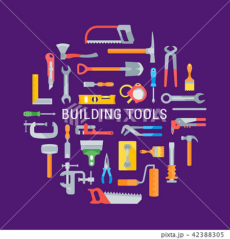 Website Banner and Landing Page of Building Tools. 42388305
