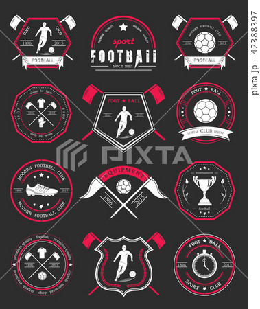 Vector Set of Football Badge and Logo Vector Set of Football Badge and Logo 42388397