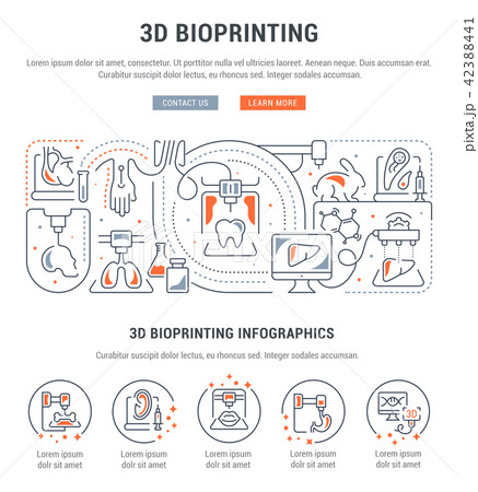 Linear Banner of 3D Bioprinting. Linear Banner of 3D Bioprinting. 42388441