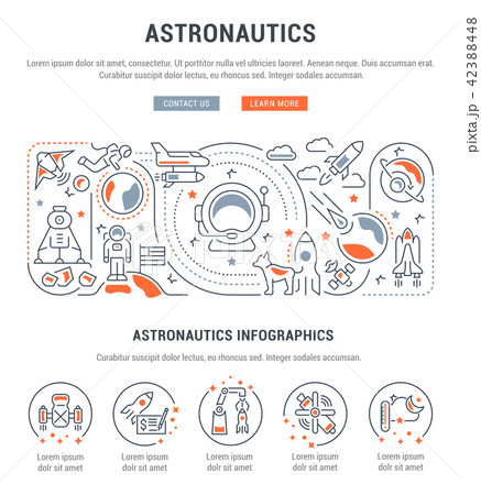 Linear Banner of Astronautics. Linear Banner of Astronautics. 42388448