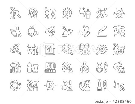 Set of Simple Icons of Genome Engineering. Set of Simple Icons of Genome Engineering. 42388460