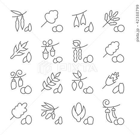 Set of Simple Icons of Groats 42388799