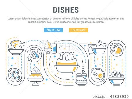 Website Banner and Landing Page of Dishes. 42388939