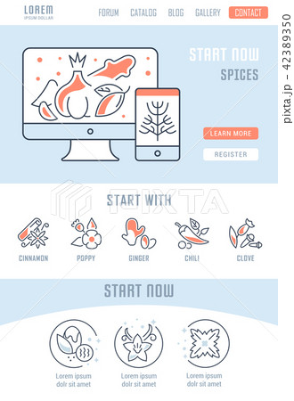 Website Banner and Landing Page of Spices. Website Banner and Landing Page of Spices. 42389350