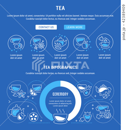 Website Banner and Landing Page of Tea. 42389409