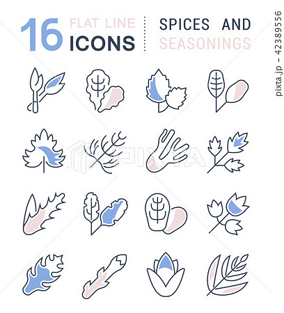 Set Vector Line Icons of Greenery. Set Vector Line Icons of Greenery. 42389556