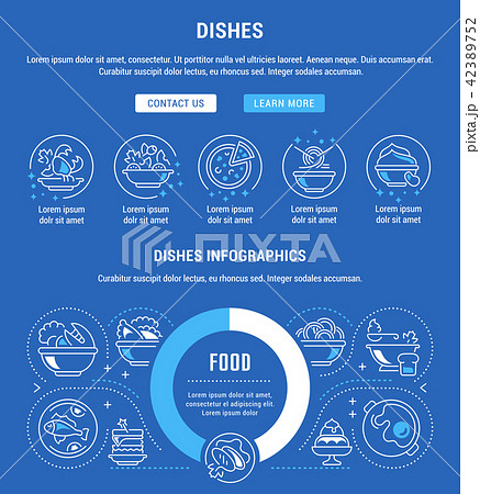 Website Banner and Landing Page of Dishes. Website Banner and Landing Page of Dishes. 42389752
