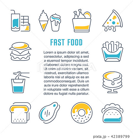 Website Banner and Landing Page of Fast Food. 42389799
