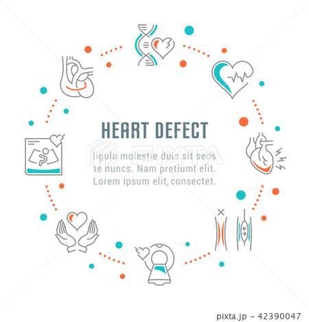 Website Banner and Landing Page of Heart Defect. 42390047