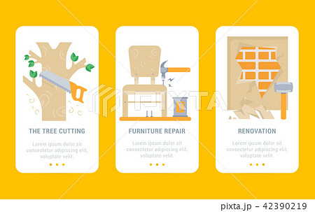 Set of Cards of Hand Tools. Set of Cards of Hand Tools. 42390219