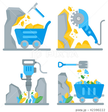 Vector Illustrations of Extraction of Minerals. 42390222