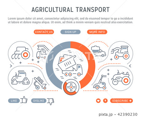 Website Banner of Agricultural Transport. Website Banner of Agricultural Transport. 42390230