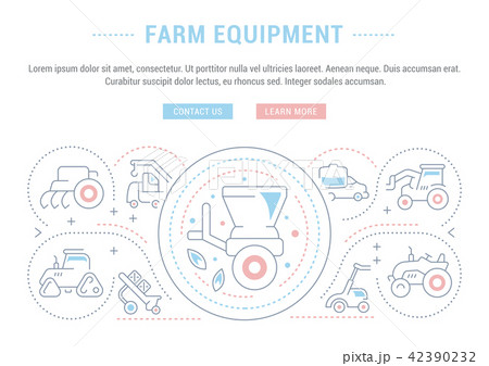 Website Banner and Landing Page of Farm Equipment. 42390232
