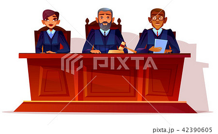Judges at court hearing vector illustration Judges at court hearing vector illustration 42390605