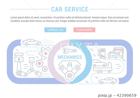 Website Banner and Landing Page of Car Service. 42390659