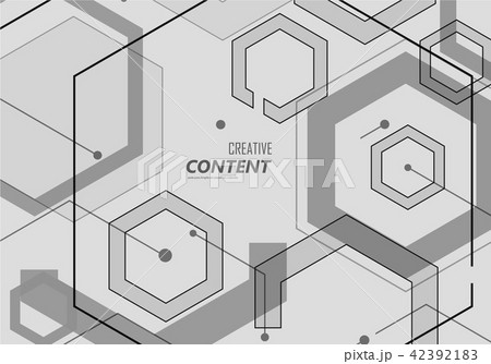 Connect geometry and technology communication background 42392183