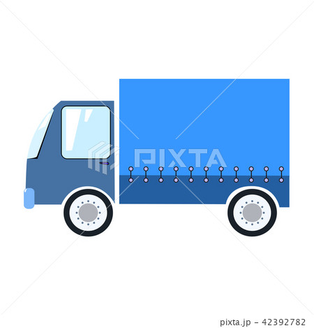 Blue delivery truck vector illustration 42392782