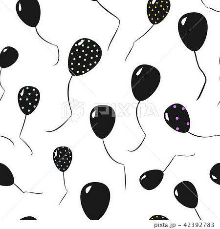 Seamless pattern of black ballons vector illustration 42392783