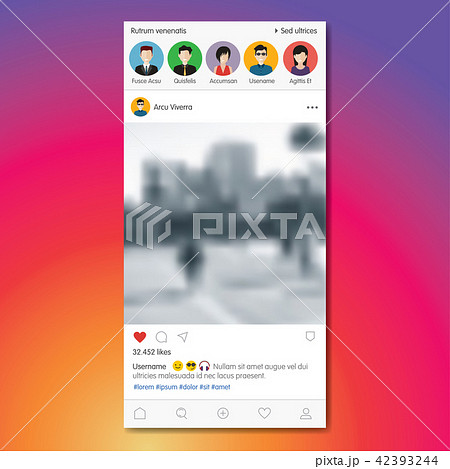Social network post in colorful background Social network post in colorful background 42393244