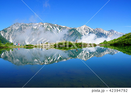 八方池に写る白馬連山 八方池に写る白馬連山 42394792