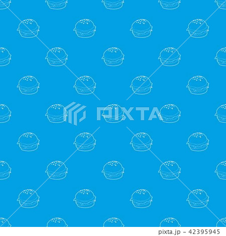 Hamburger pattern vector seamless blue 42395945