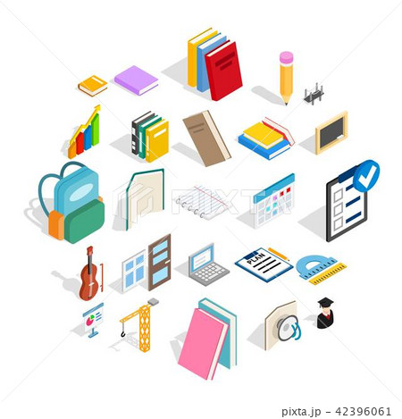 Cognition icons set, isometric style Cognition icons set, isometric style 42396061