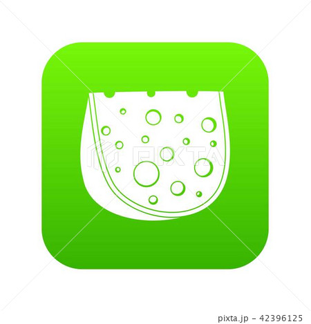 Cheese icon green vector 42396125