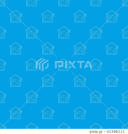 Ventilated home pattern vector seamless blue 42396211