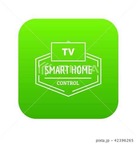 Smart house icon green vector 42396265