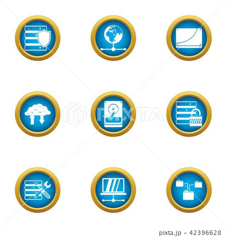 Protection measure icons set, flat style 42396628