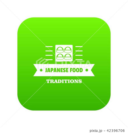 Japanese food icon green vector 42396706