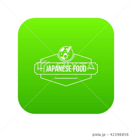 Menu japanese food icon green vector Menu japanese food icon green vector 42396856