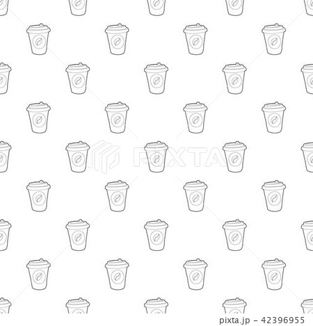Plastic cup of coffee icon, outline style 42396955