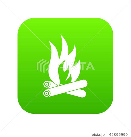Bonfire icon green vector Bonfire icon green vector 42396990