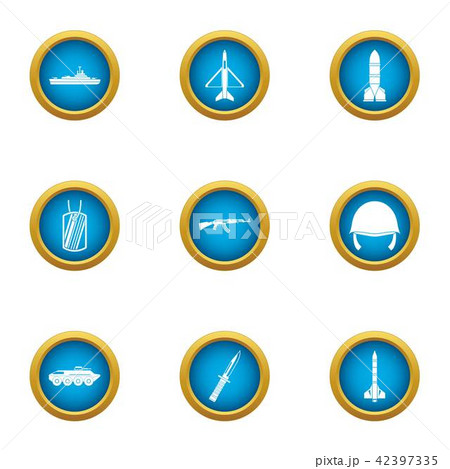 Armor icons set, flat style 42397335