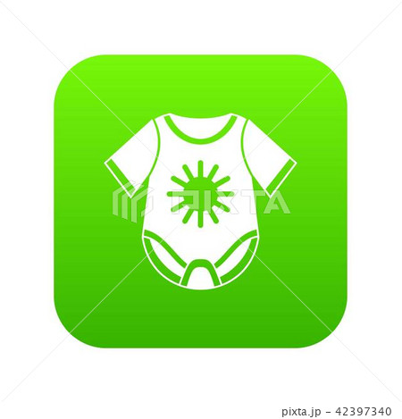 Baby bodysuit icon digital green Baby bodysuit icon digital green 42397340
