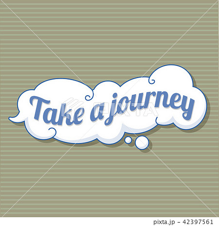 Take a journey sticker icon, cartoon style 42397561