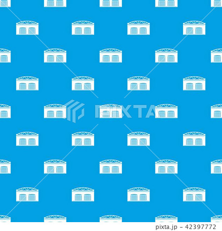 Warehouse factory pattern vector seamless blue Warehouse factory pattern vector seamless blue 42397772