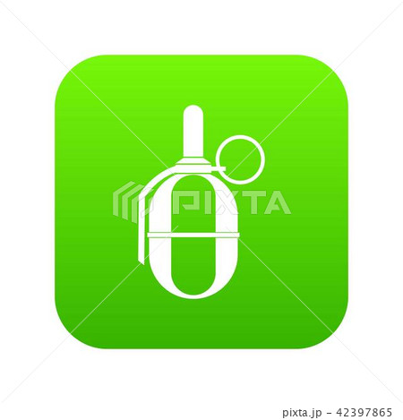 Hand paintball grenade icon digital green Hand paintball grenade icon digital green 42397865