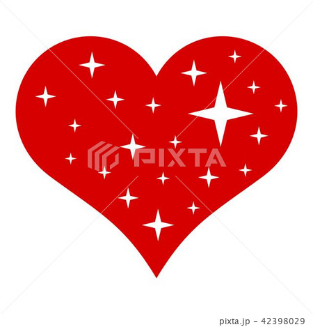 Heart with stars icon, simple style 42398029