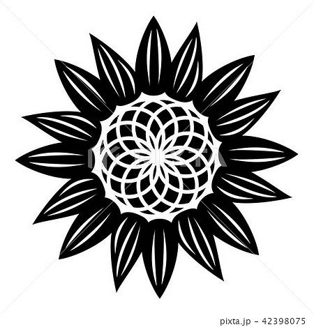 Fashion flower icon, simple style 42398075