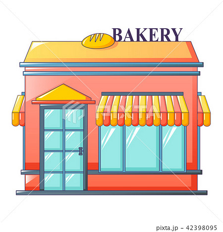 Bakery street shop icon, cartoon style 42398095