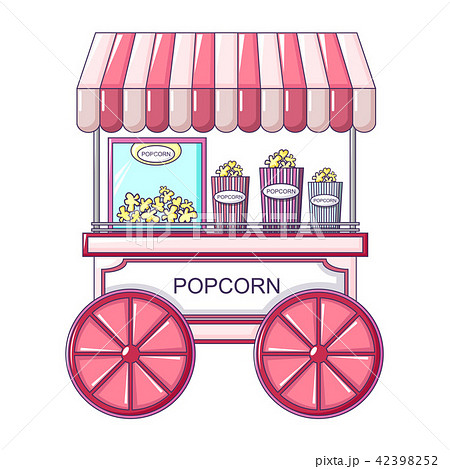 Popcorn Street Shop Icon Cartoon Styleのイラスト素材 42398252 Pixta