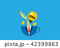 coffee cup in business uniform with light bulb 42399863