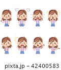 女の子表情セット 42400583