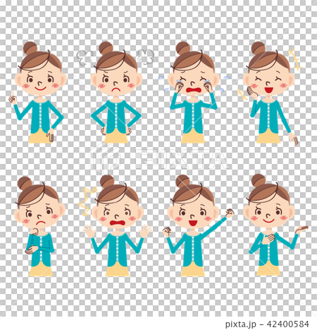 Mom Facial Expression Set 42400584