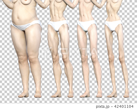 女性の下半身 いろいろな体型 比較 Perming リアル３dcgイラスト素材のイラスト素材 42401104 Pixta