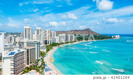 ハワイ ホノルル ワイキキビーチ ダイヤモンドヘッド 42401204