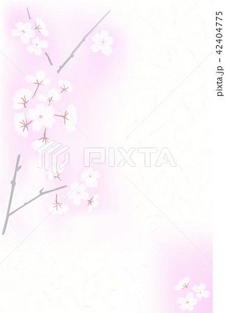 桜の背景 縦書き 年賀状19のイラスト素材