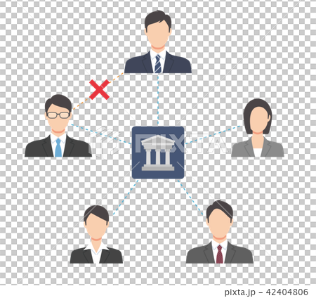 直接取引不可の、銀行の中央集権ネットワーク(国内のみ、スーツ) 直接取引不可の、銀行の中央集権ネットワーク(国内のみ、スーツ) 42404806